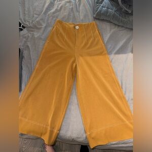 Mustard Contrast Stitch Culottes